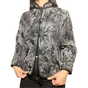 18.) Reversible Purple Brocade Jacket Medium